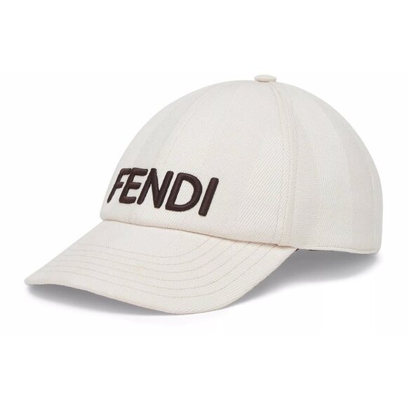 NWT FENDI  Baseball Cap With Semi-Stiff Peak Beige Sz M 100% Authentic Cloth main image 9